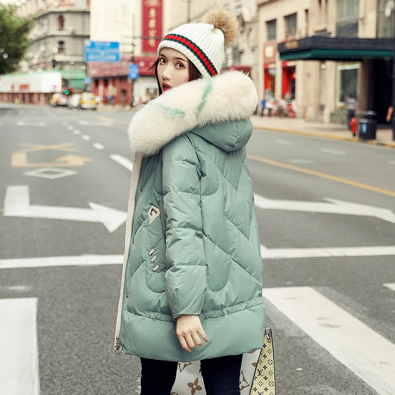 Duck Boollili White Down Jacket Women Clothes 2023 Winter Coat Women Korean Fox Fur Collar Puffer Jacket Women Warm Parka