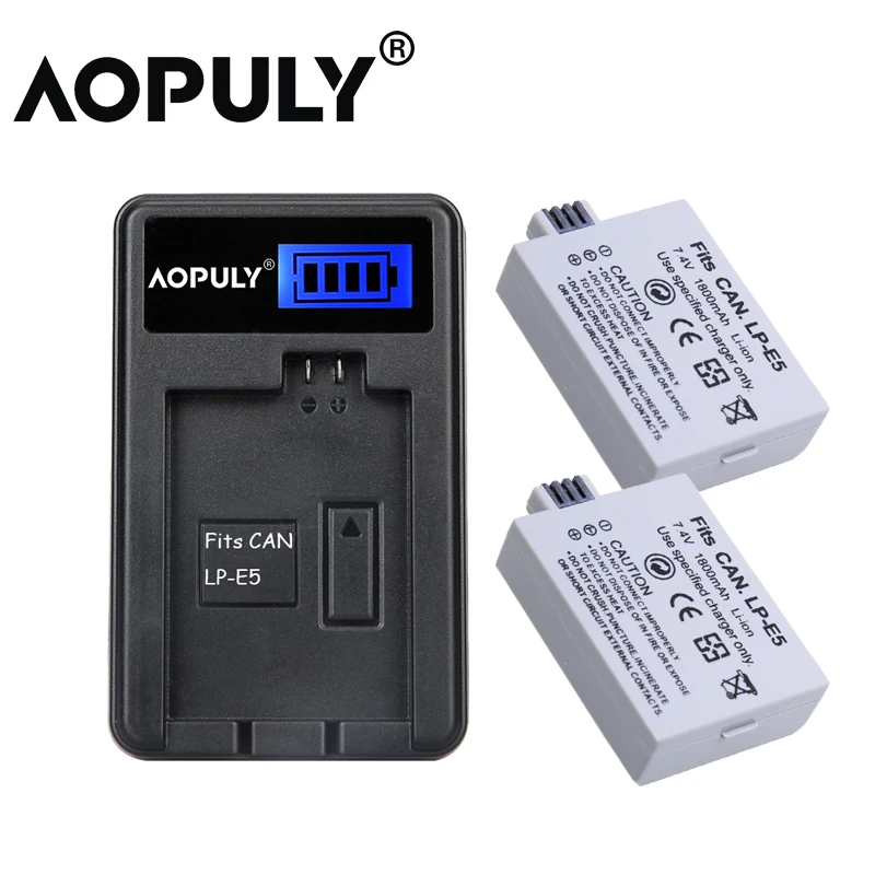 1800mAh LP-E5 LPE5 بطارية LP E5 بطاريات الكاميرا لكانون EOS 450D 500D 1000D KISS X2 X3 F المتمردين XS XSi T1i