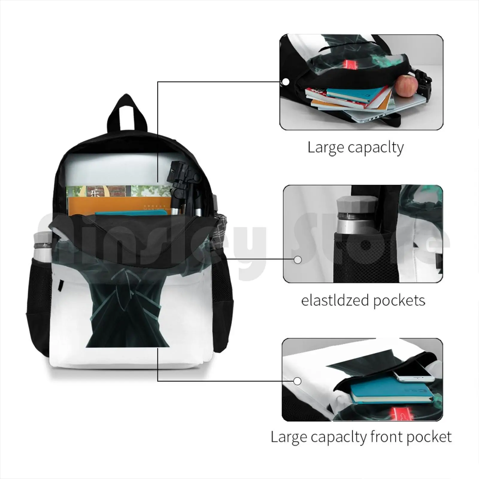 كيريتو السيف الفن على الانترنت المشي لمسافات طويلة في الهواء الطلق على ظهره مقاوم للماء التخييم السفر كيريتو ساو السيف الفن على الانترنت أنيمي Asuna مانغا السيف