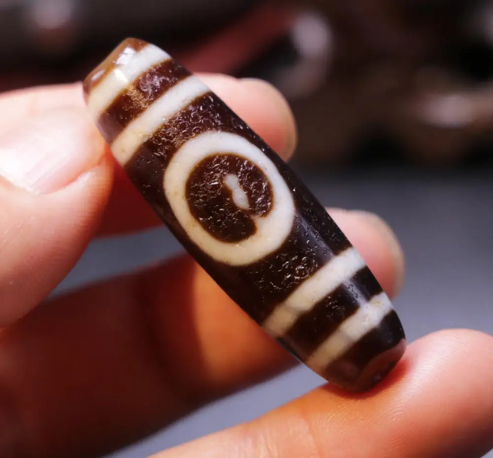 DA0721 Energy Power Tibetan Old Agate Heaven&Earth dZi Bead For Making Braclet Amulet LKbrother Sauces Top Quality Guarantee