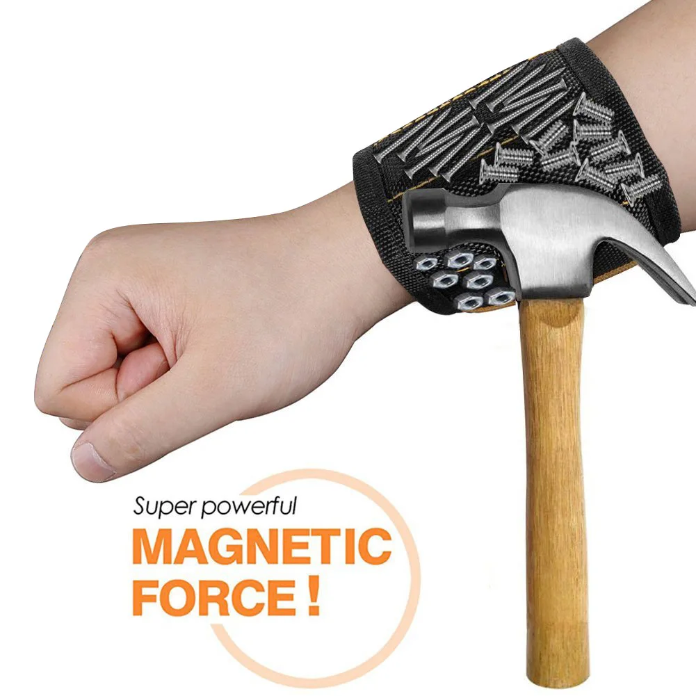 Cinturino magnetico con 10/15 pezzi magneti potenti supporto per punte da trapano a vite cintura per attrezzi da elettricista maiz888