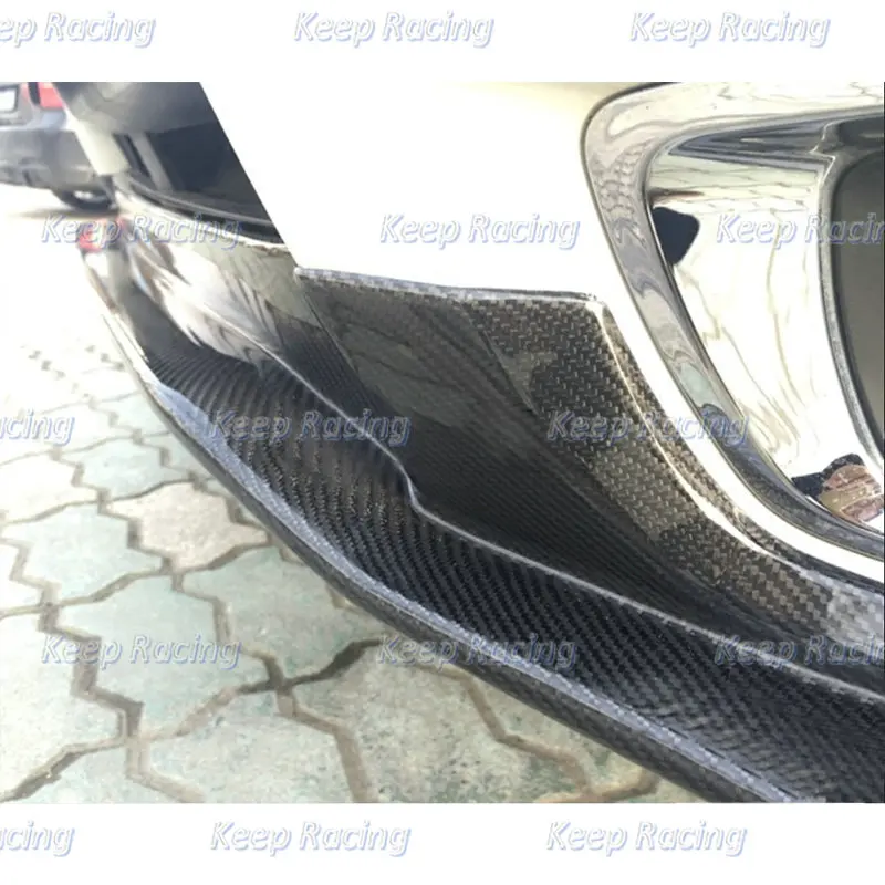 Car-styling Carbon Fiber Front Lip SJ STI Style Fit For Subaru Forester Glossy Finish Bumper Splitter Fibre Under Spoiler Part