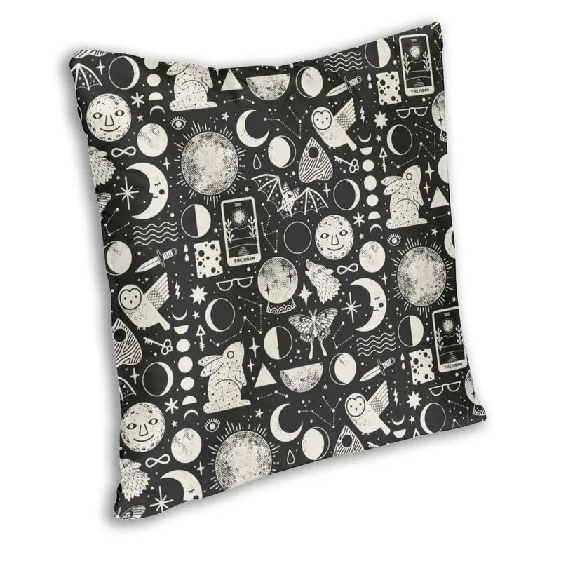 Personalized Celestial Space Lunar Pattern Moon Eclipse Pillow Cover Decoration Halloween Witch Cushion Cover for Car