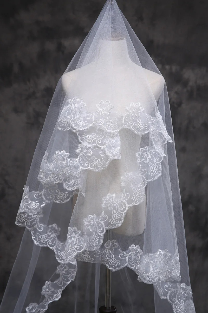 Voile de mariage blanc ivoire de 3 mètres de Long, accessoires de mariage bon marché, voile de mariée, Boda vail bride, nouveauté