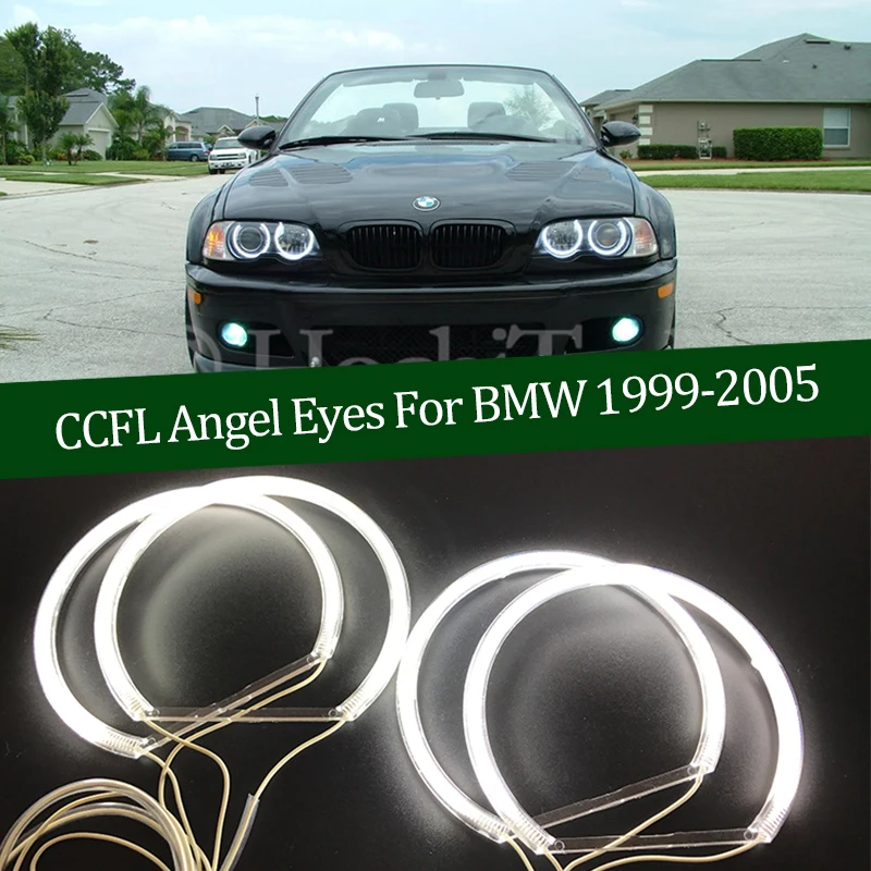 Hight Quality CCFL Angel Eyes Kit Warm White  Ring For BMW E46 325i 325xi 330i 330xi with HID headlights 1999-2005 Demon Eye