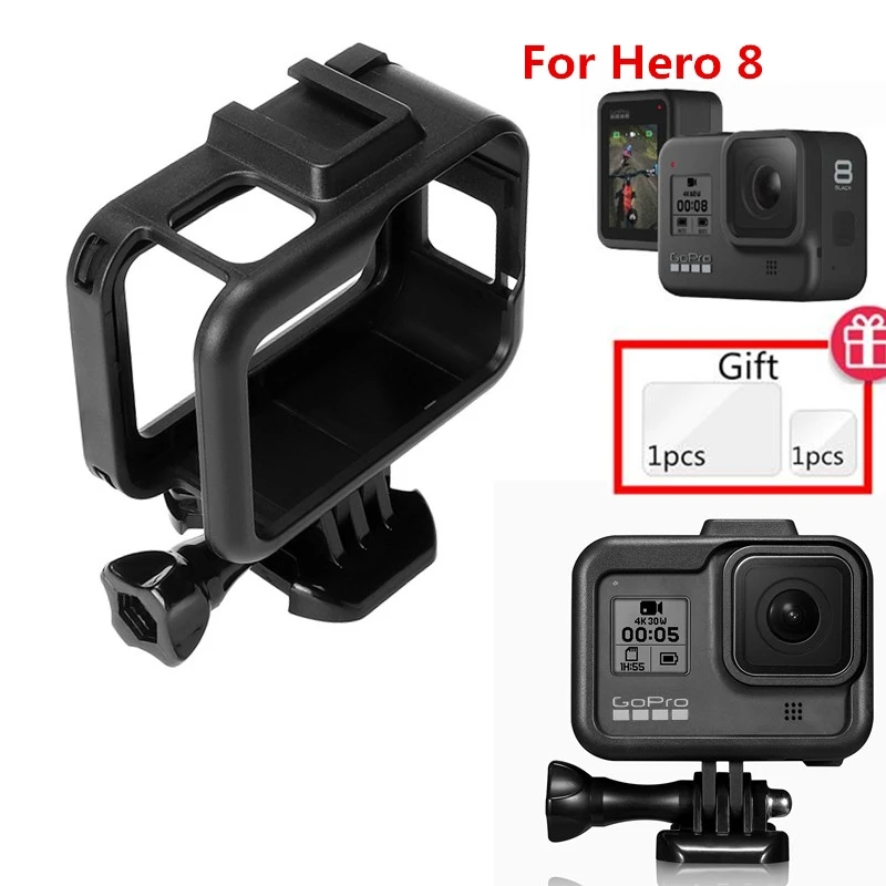 Suptig Accessories for Gopro Hero 8 Standard Protective Frame Housing Case Mount  Cover for GoPro Hero8  Black Camera  Case