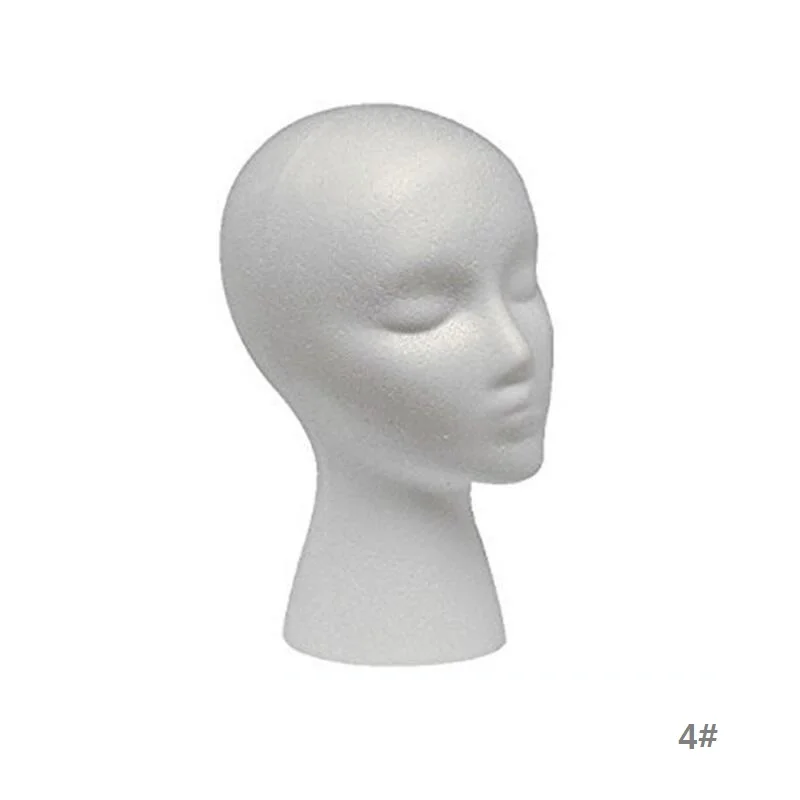White Foam Wig Stand, 1 Piece