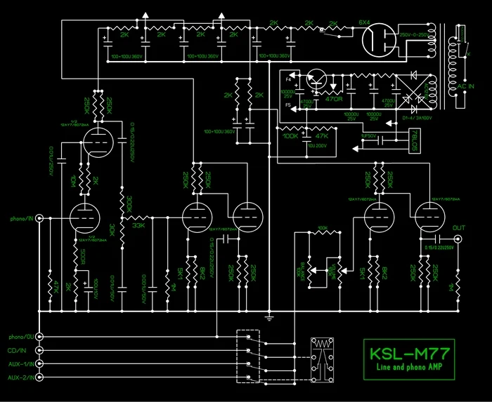 Płytka przedniego stopnia KONDO M77 jest kompatybilna z diagramem obwodów Sing Play Wysokiej klasy zestaw do samodzielnego montażu z zaworem Hi-Fi Tube Phono Pre-Amplifier