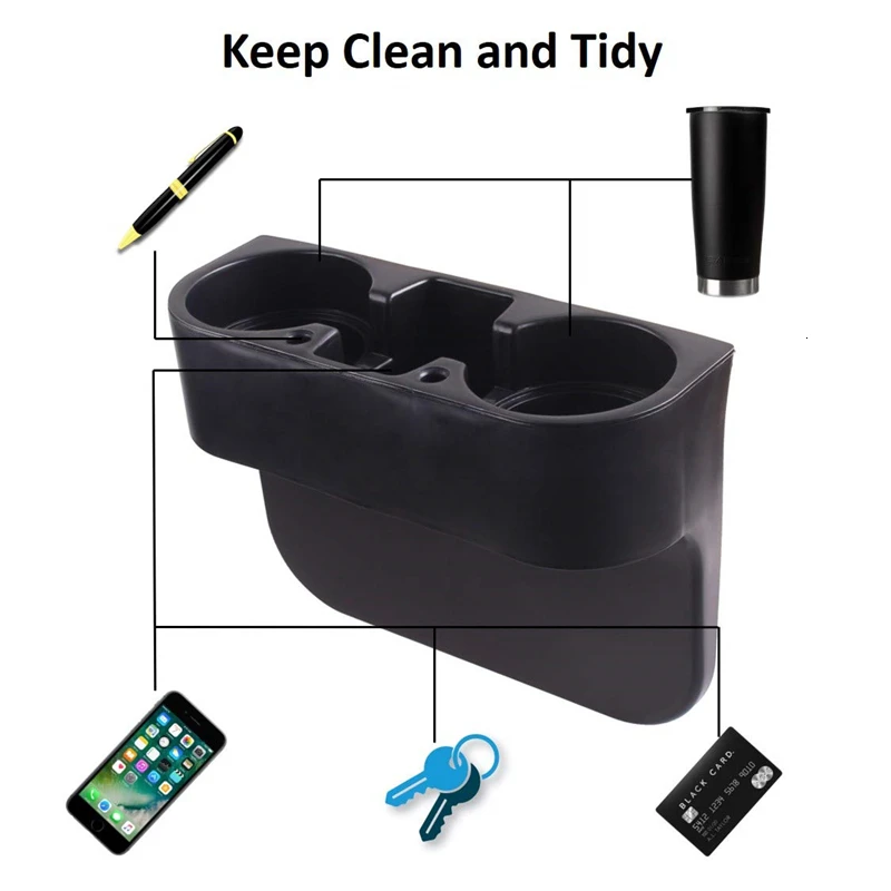 Car Cup Holder Auto Seat Gap Water Cup Drink Bottle Can Phone Keys Organizer Storage Holder Stand Car Styling Accessories