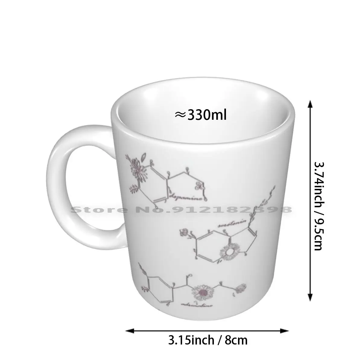 Happy Chemicals Ceramic Mugs Coffee Cups Milk Tea Mug Katie Edwards Happy Psychologist Dopamine Serotonin Adrenaline Chemicals