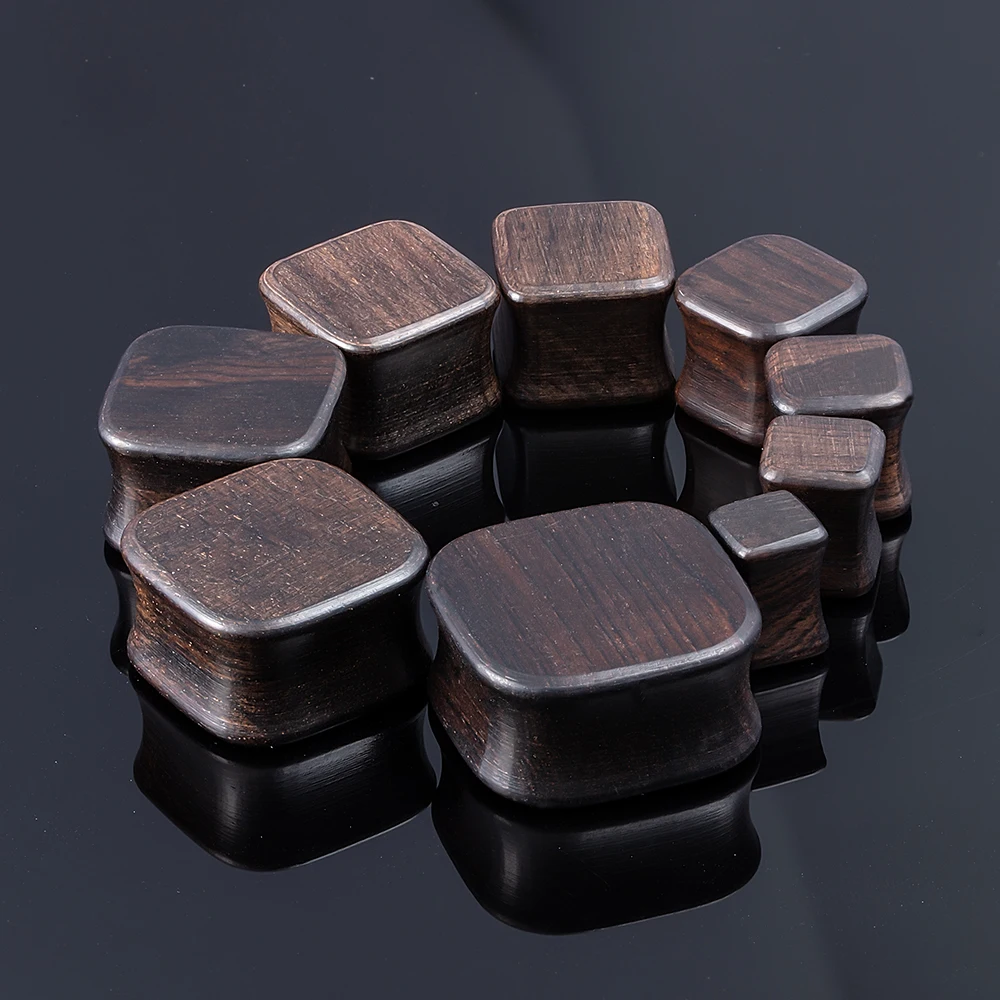 2PCS New Wood Ear Plugs Gauges Earrings Women Men Ear Plug Flesh Tunnel Piercing Expander Ear Stretcher Body Piercing Jewelry