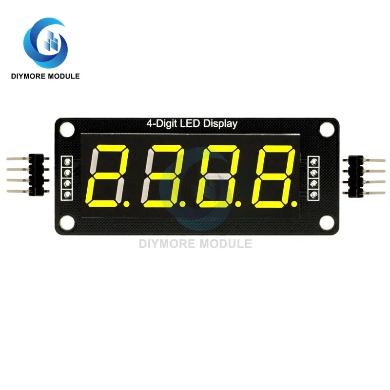 TM1637 4-Digit 7 Segments Digital LED Display Module 0.56 inch Display Tube Decimal Clock Double Dots Module Board for Arduino