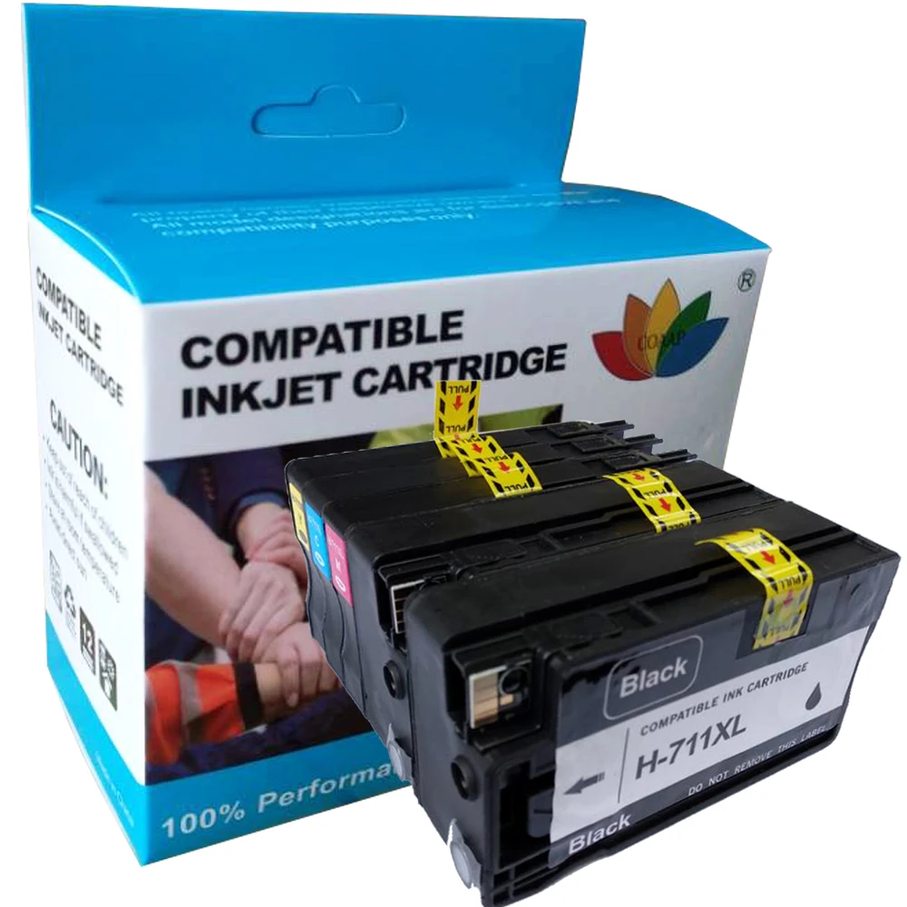 

5 Pack Compatible HP711 CZ133A CZ130A CZ131A CZ132A Replacements Ink Cartridge For HP 711 XL Designjet T120 T520 Printer