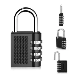 3-Digit Password Lock Travel Anti-theft Resettable Combination Padlock Coded Lock for Cabinet Luggage School Gym Locker Sheds