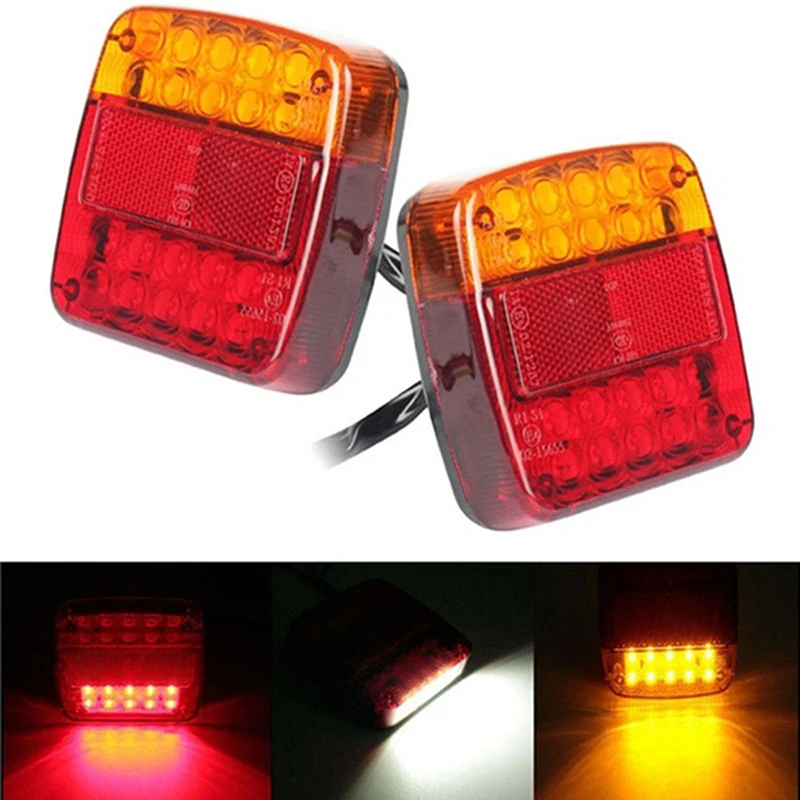 1PC Trailer Truck 20LED Taillight Brake Stop Turn Signal Indicator Light Lamp 12V