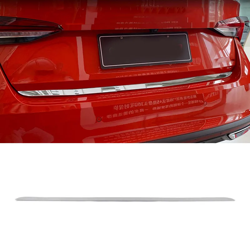 Vtear Naklejka na tylne drzwi samochodu w chromowanym stylu Naklejka na tylny zderzak drzwi bagażnika Auto Części zewnętrzne Akcesoria do Skody Octavia Pro A8 — zdjęcie 6