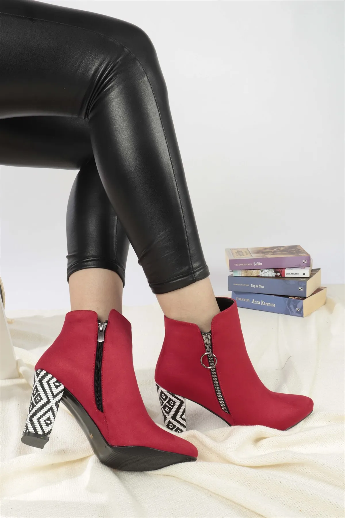 Aureola Red Suede Boots