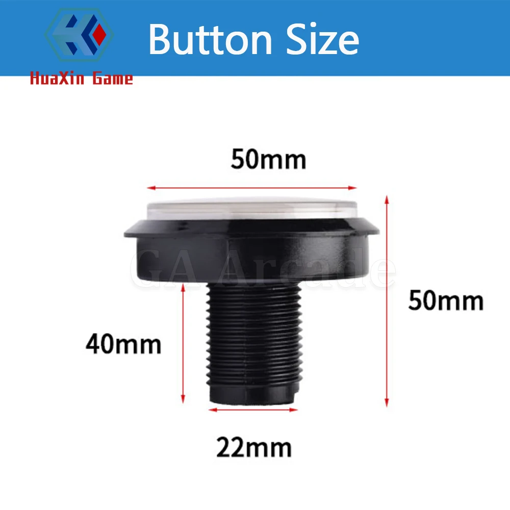 LED Illuminated Push Button with Micro Switch for Basketball Machine, Flat Arcade, 60mm, 1P, 2 P Player Buttons, 5V, 12V, 2 pcs