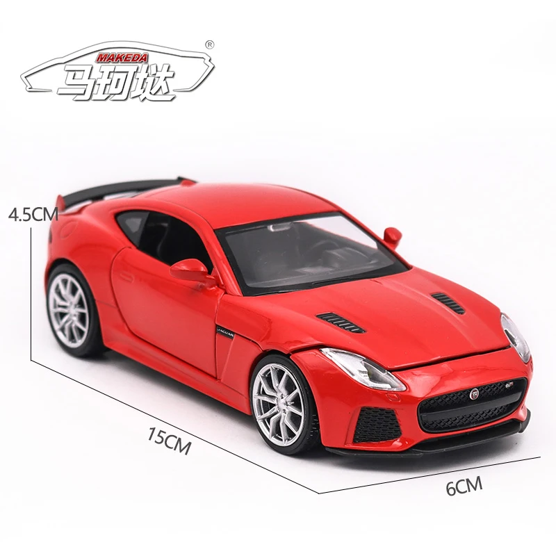 Toy Car 1:32 Scale Jaguar F-Type Metal Alloy Diecast Car Model Miniature Model With Sound Light Model For Children Sports Car