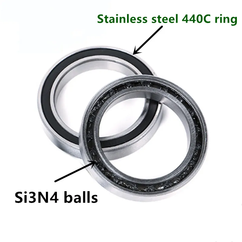 4pcs/10pcs bicycle Hub Shaft S6803 -2RS Stainless Steel Hybrid Si3n4 Ceramic Ball Bearings S6803 6803 2RS 17x26x5mm Bike Part