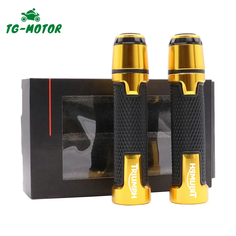 

TG-Motor Motorcycle 7/8'' 22mm Handlebar Grips set For Triumph Trident 660 2021 Trident660 Hand Handle Bar Ends Plug Slider