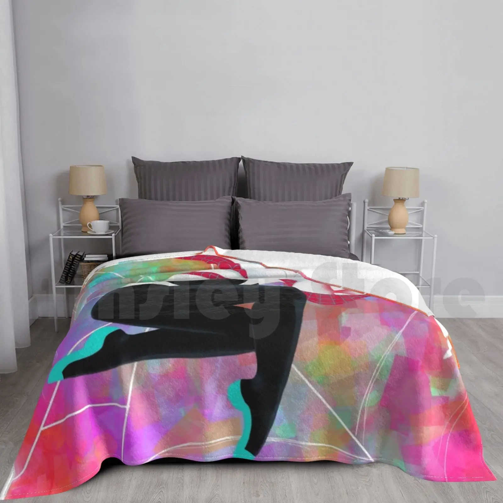 Spider-Gwen Blanket Fashion Custom Spider Gwen Spiderverse Gwen Stacey Spiderwoman Comics Spider Woman