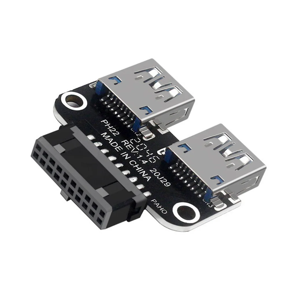 USB 3.0 محول محول موصل IDC 19Pin / 20Pin اللوحة المكونات إلى USB منفذ الإناث اتصال داخلي إلى الجبهة من