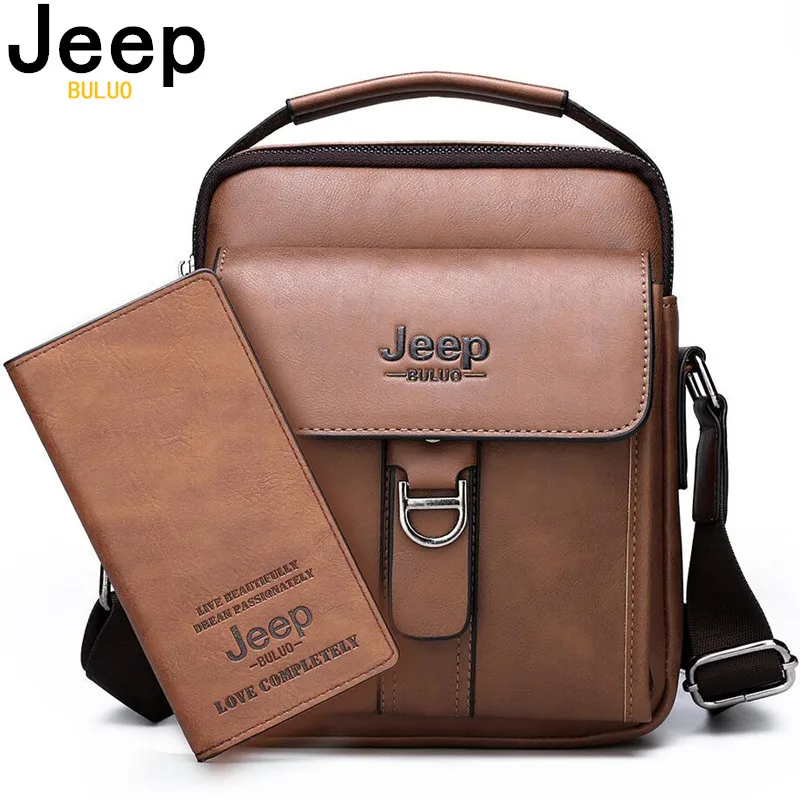 JEEPBULUO Brand New High Quality Leather Crossbody Bags For Men Shoulder Messenger Bag Business Casual Fashion Tote Bags