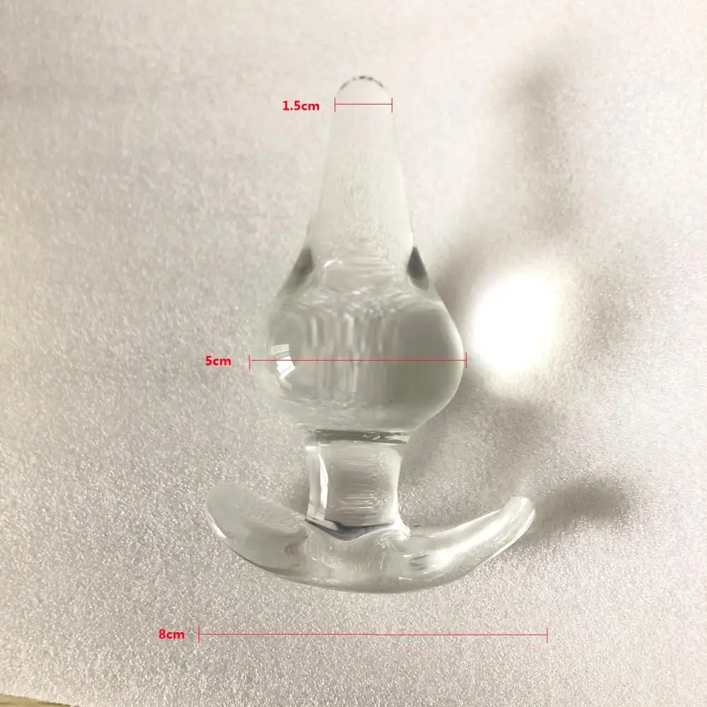 New Anchor Style Glass Anal Plug Prostate Massage Anal Balls Expander Butt Plug Glass Anal Dildo Sex Products For Couples