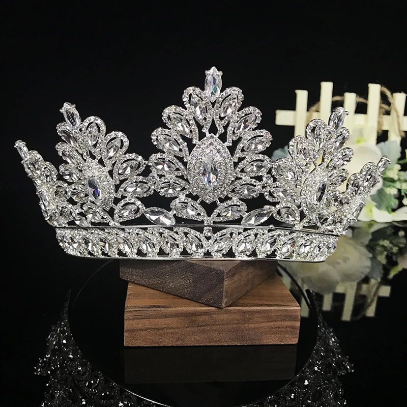 NiuShuya Baroque Luxury Wedding Hair Crown Crystal Princess Headband for Women Prom Queen Tiaras Pageant