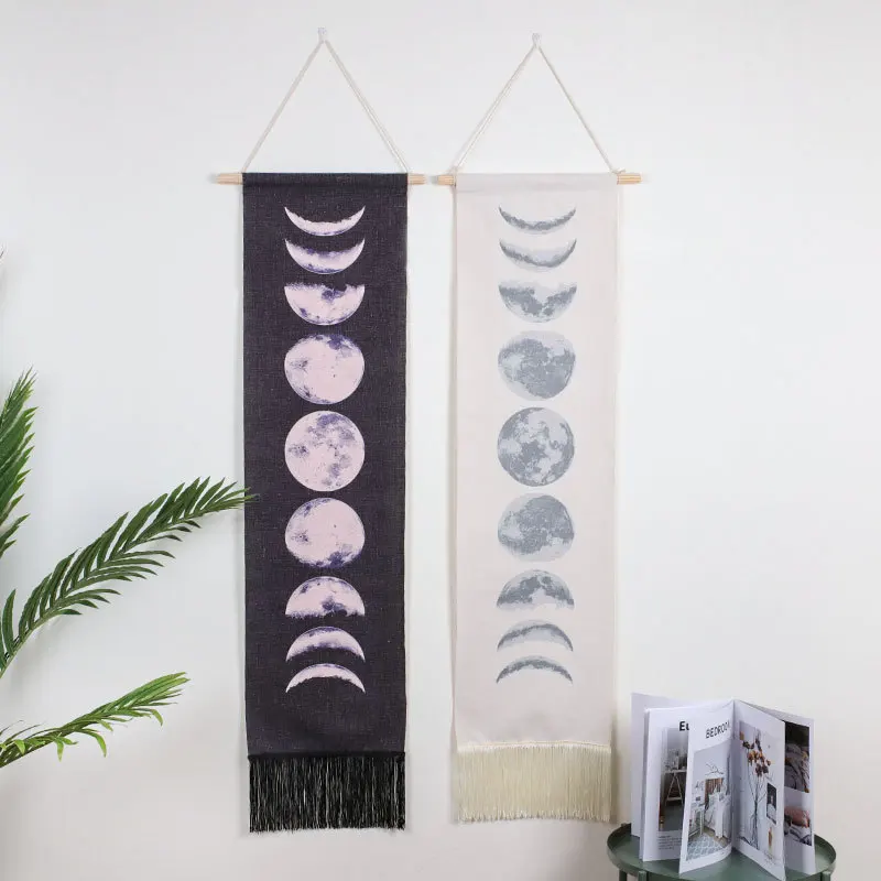 Moon Hanging Tapestry Scenic Cotton Fabric Home Decoration Watt-hour Meter Box Cover Dormitory Hotel Hanging Blanket Wall Decor