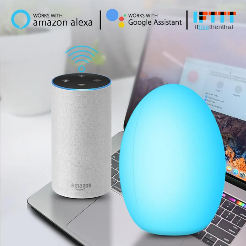 New Product WIFI Smart Light Docking Googlehome Alexa Creative Atmosphere Light Color-changing Led Home Bulb