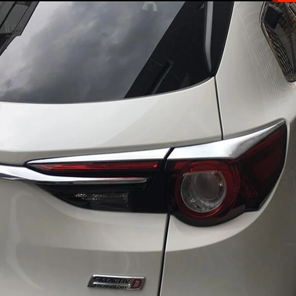 

For Mazda CX8 CX-8 2017 2018 2019 2020 Exterior Accessories ABS Chrome Car Rear Back Tail Fog Light Lampshade strip Cover Trim