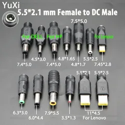 DC 5.5X 2.1 Power female to male 7.9*5.5 7.5*5.0 6.0*4.4 6.3*3.0 4.5*3.0 4.8*1.7 5.5*2.5 plug Converter Laptop Adapter connector