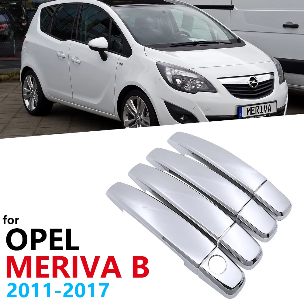 Chrome Handle Cover trim for Opel Vauxhall Meriva B Activan Crossvan 2011 2012 2013 2014 2015 2016 2017 Car Accessories Stickers