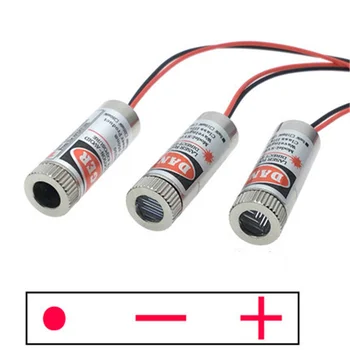 650nm 5mW 가변 레이저 헤드, 레드 포인트/라인/크로스 레이저 모듈 헤드 유리 렌즈 초점 가능 산업용 클래스 3V 5V