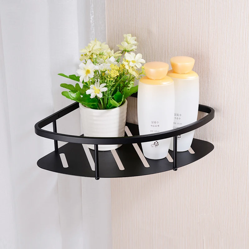 Simple Bathroom Shelf Tripod Powerful Wash Shelf Toilet Storage Rack Bathroom Corner Wall Hanging Locker Kitchen Storage Rack.