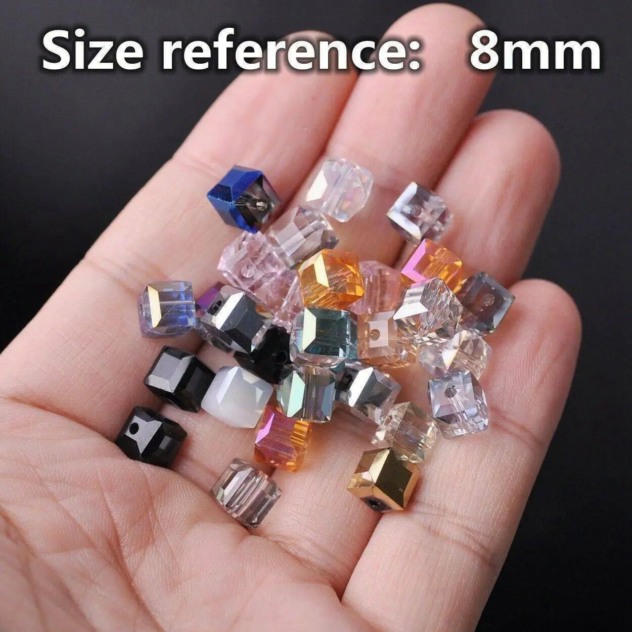 3mm 4mm 6mm 8mm 10mm Cube Square Faceted Czech Crystal Glass Loose Crafts Beads Wholesale Lot for Jewelry Making DIY Craft Part2