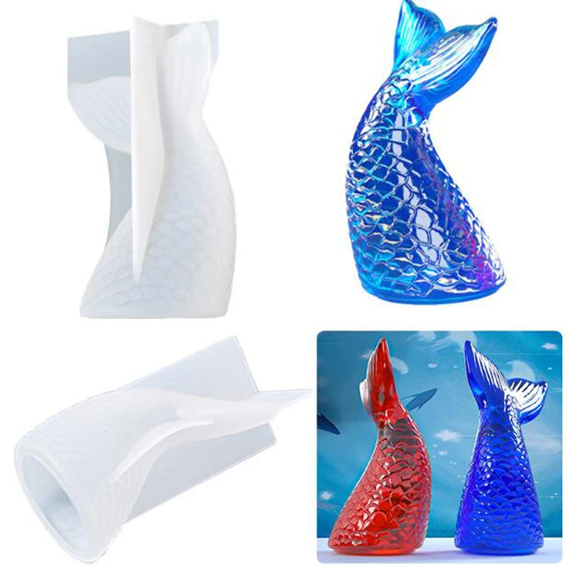 3D Mermaid Tail Silicone Mold Fairytale Mold Marine Mold Flexible Mould Epoxy Uv Resin Epoxy Resin Molds silicone mold for resin