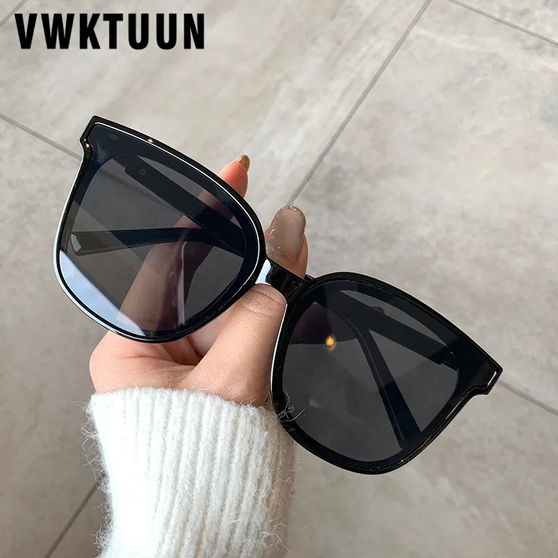 

VWKTUUN Sunglasses Women Men Square Glasses Driving Driver Shades UV400 Metal Frame Sun Glasses Vintage Simple Oversized Eyewear