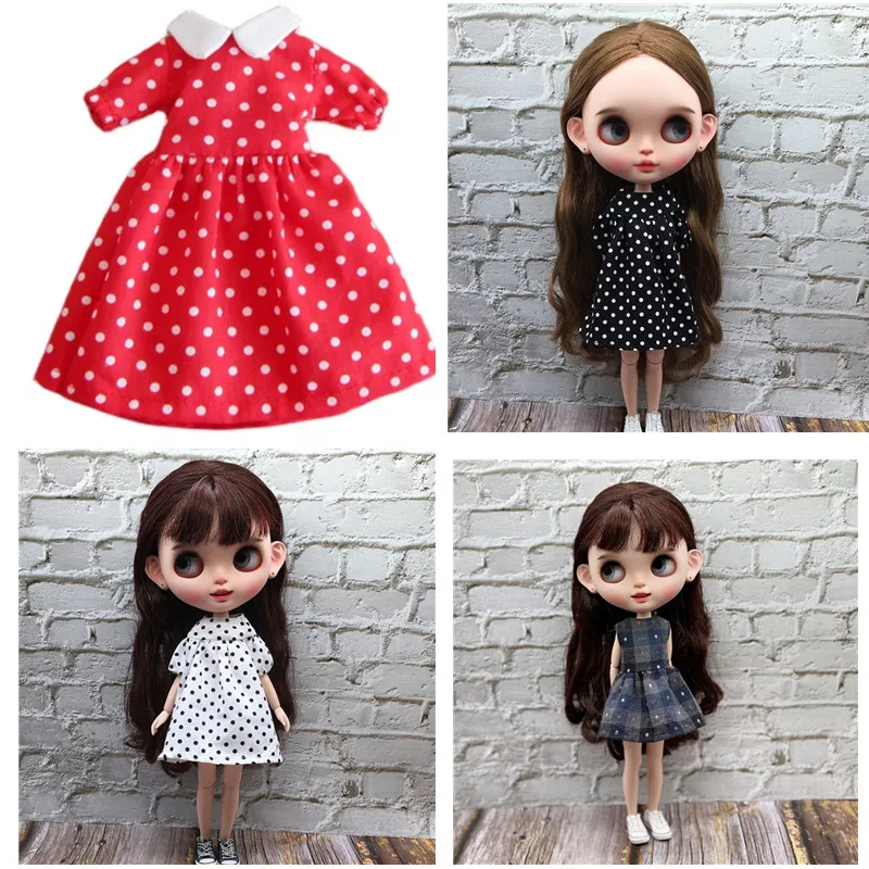 New Fashion Dress For Blyth Doll Lovely And Cute Dress Doll Clothes For Barbie 1/6 Doll DIY Accessories