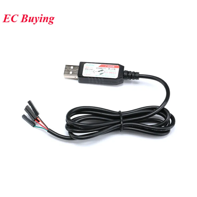 CH340 CH340G USB to TTL Module Serial Port Upgrade Download Cable RGB Indicator 5 Line Wire Output 3.3V 5V STC