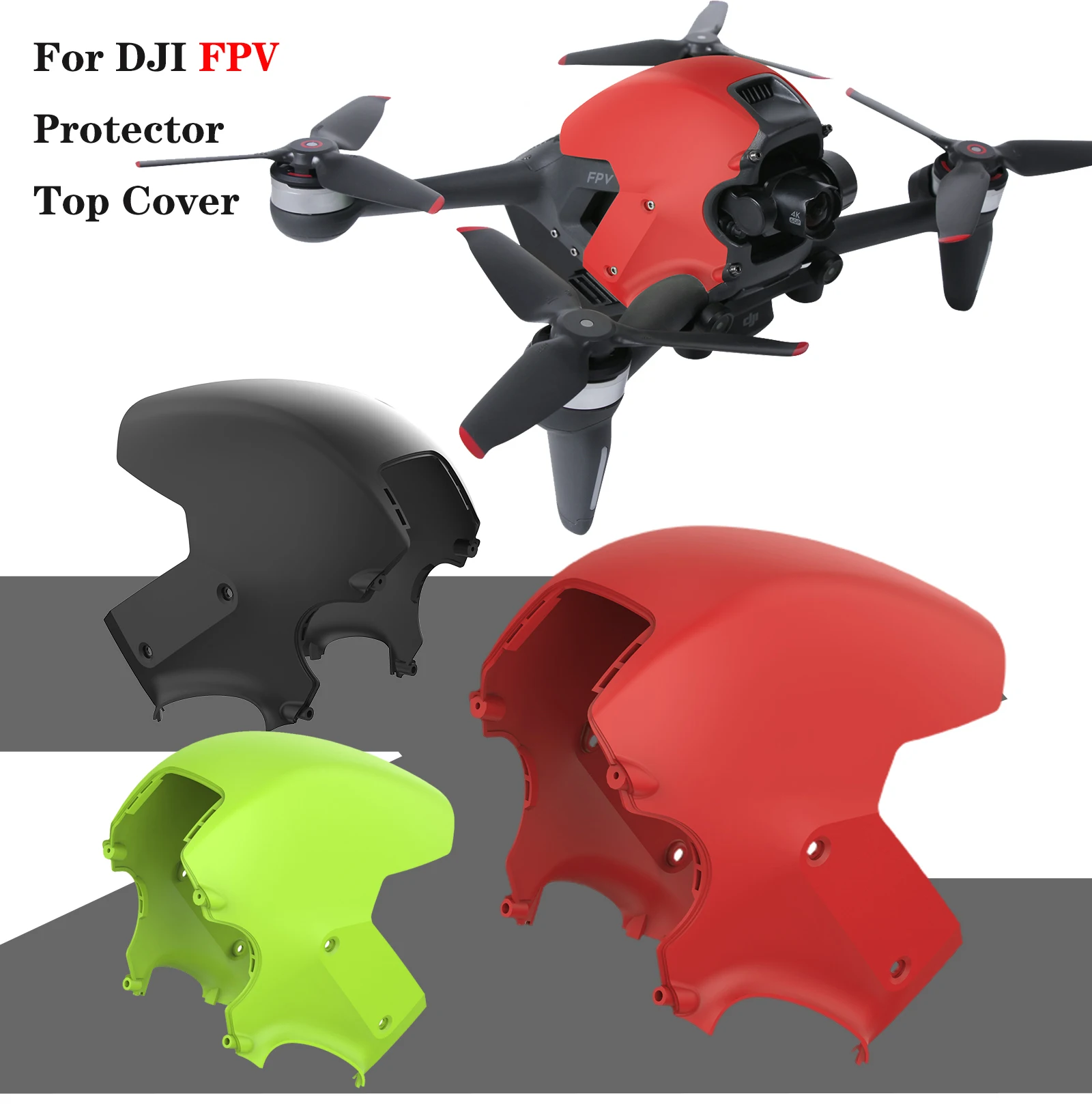 For DJI FPV Body Upper Cover Protector Top Shell Case RC Flight PC Drone Top Housing Replacement Top cover  Accessories