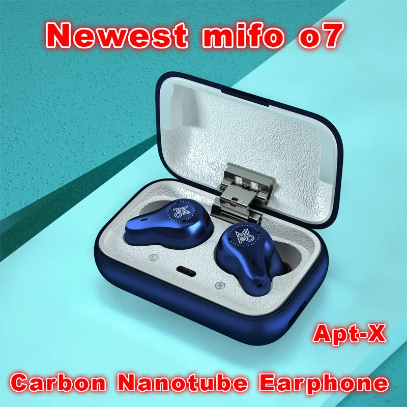 Mifo O7 Carbon Dynamic duplo equilibrado Bluetooth Earphones True Wireless Earbuds IP7X Noise Cancelling Earphones Aptx Sport