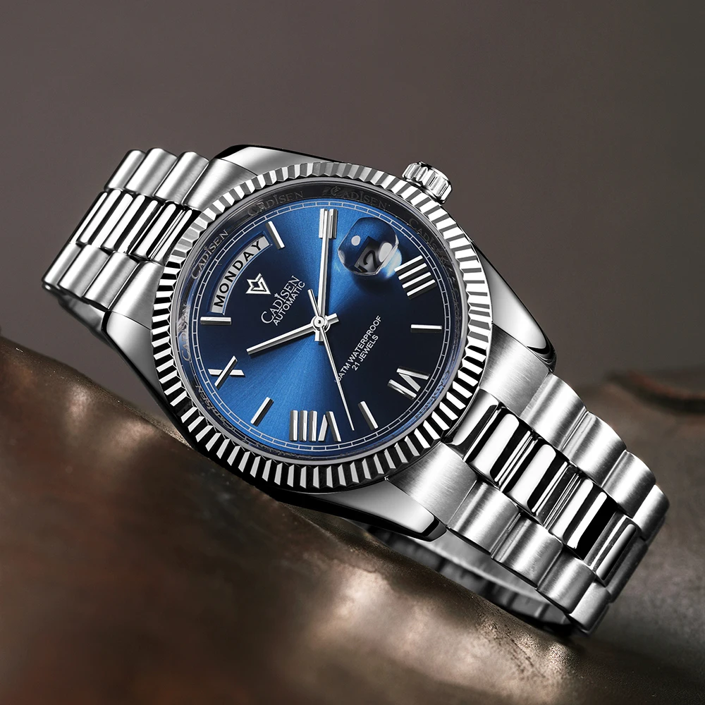 CADISEN C8185 Men Watches Swimming 10Bar Waterproof Screw Crown