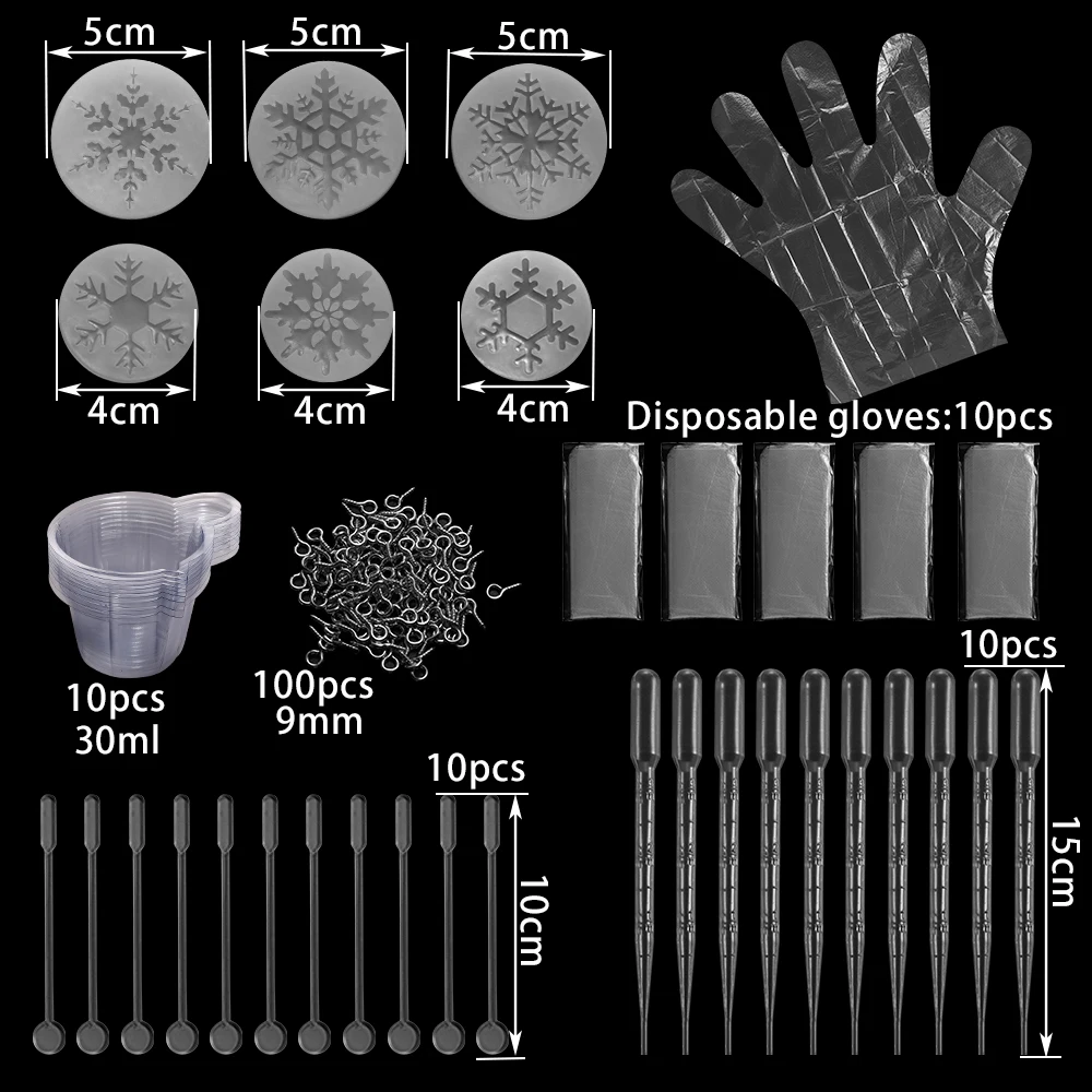 Resina Epóxi Jóias Moldes Set, Molde Silicone, Ferramentas de Fundição UV, Fundição Moldes para Artesanato DIY, Fazer Jóias, 1 Conjunto