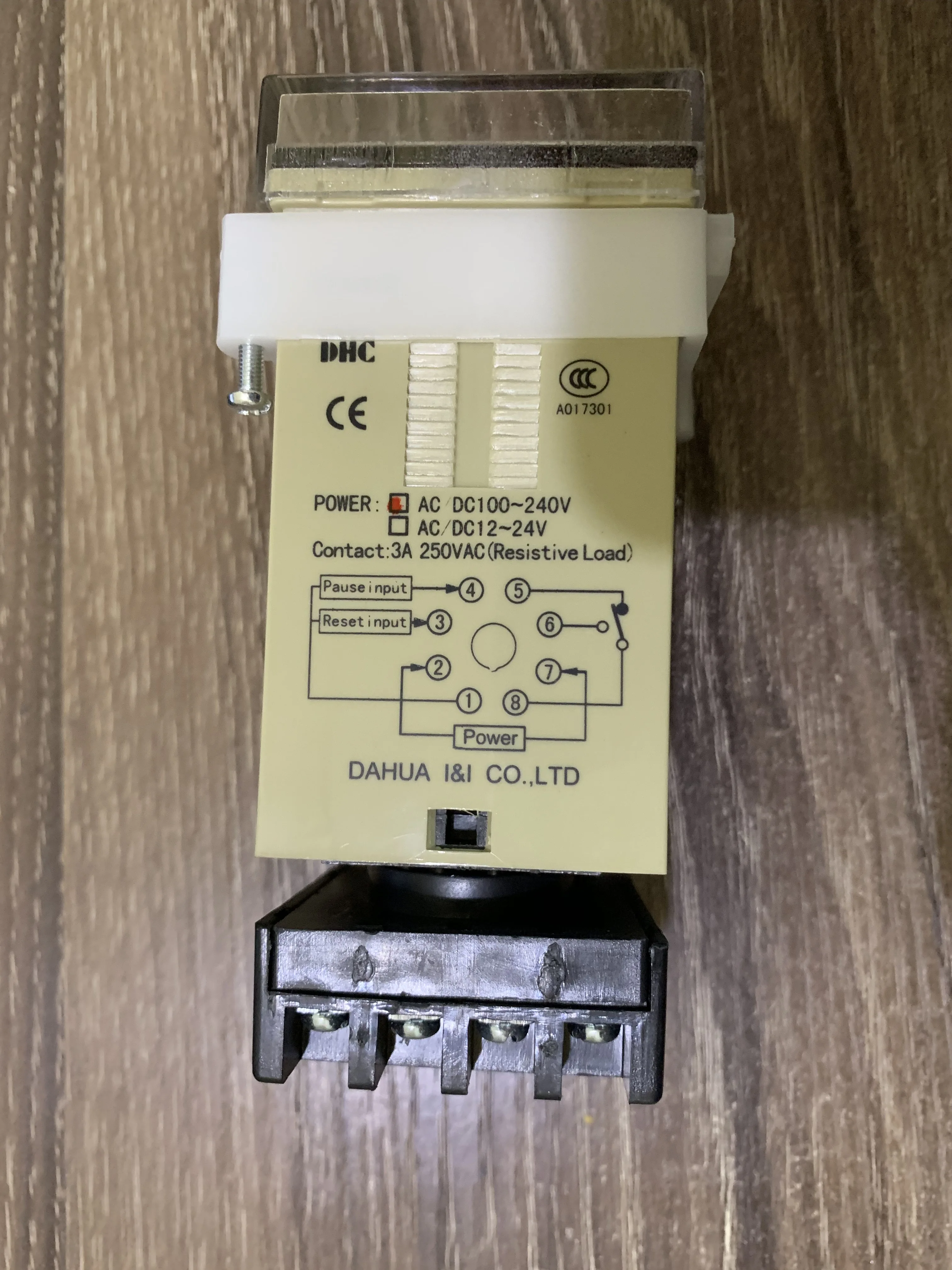 مرحل الوقت DHC JSS48B مرحل مؤقت إيجابي أو العد التنازلي 8 دبابيس مع قاعدة 100-240