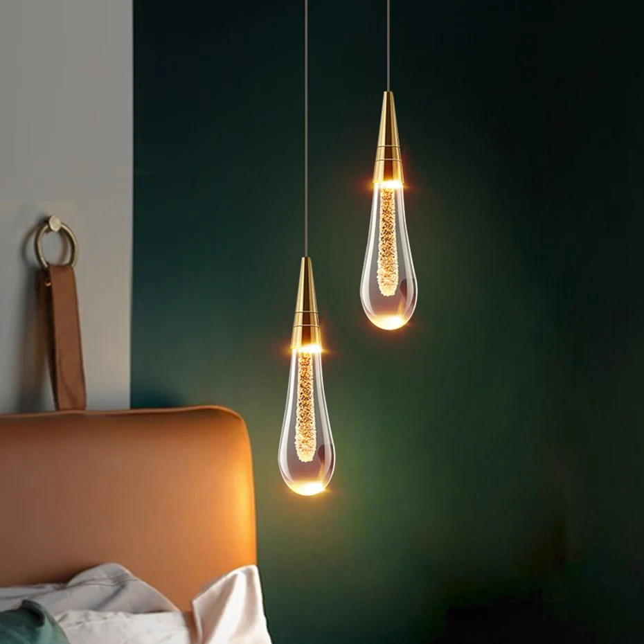 Modern LED Pendant Lights Living Room Villa Indoor Crystal Lamp Ceiling Chandelier Home Decor Lighting