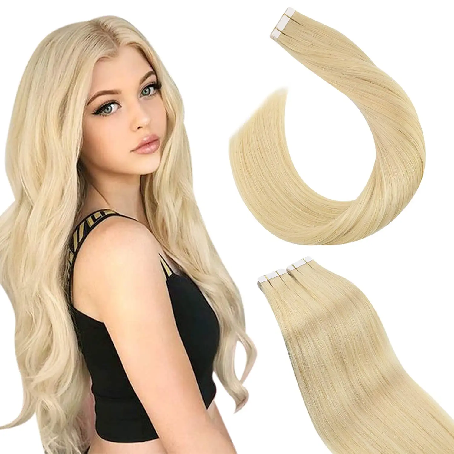 [Grade 10A] Ugeat Tape in Natural Hair Extensions 14-22