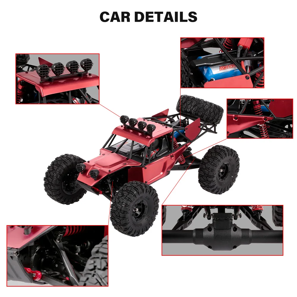 Feiyue FY03H RC Car 1:12 2.4Ghz 4WD Radio Control Car Brushless Motor Metal Body Shell Crawler Off-road Car RTR VS Wltoys 12428